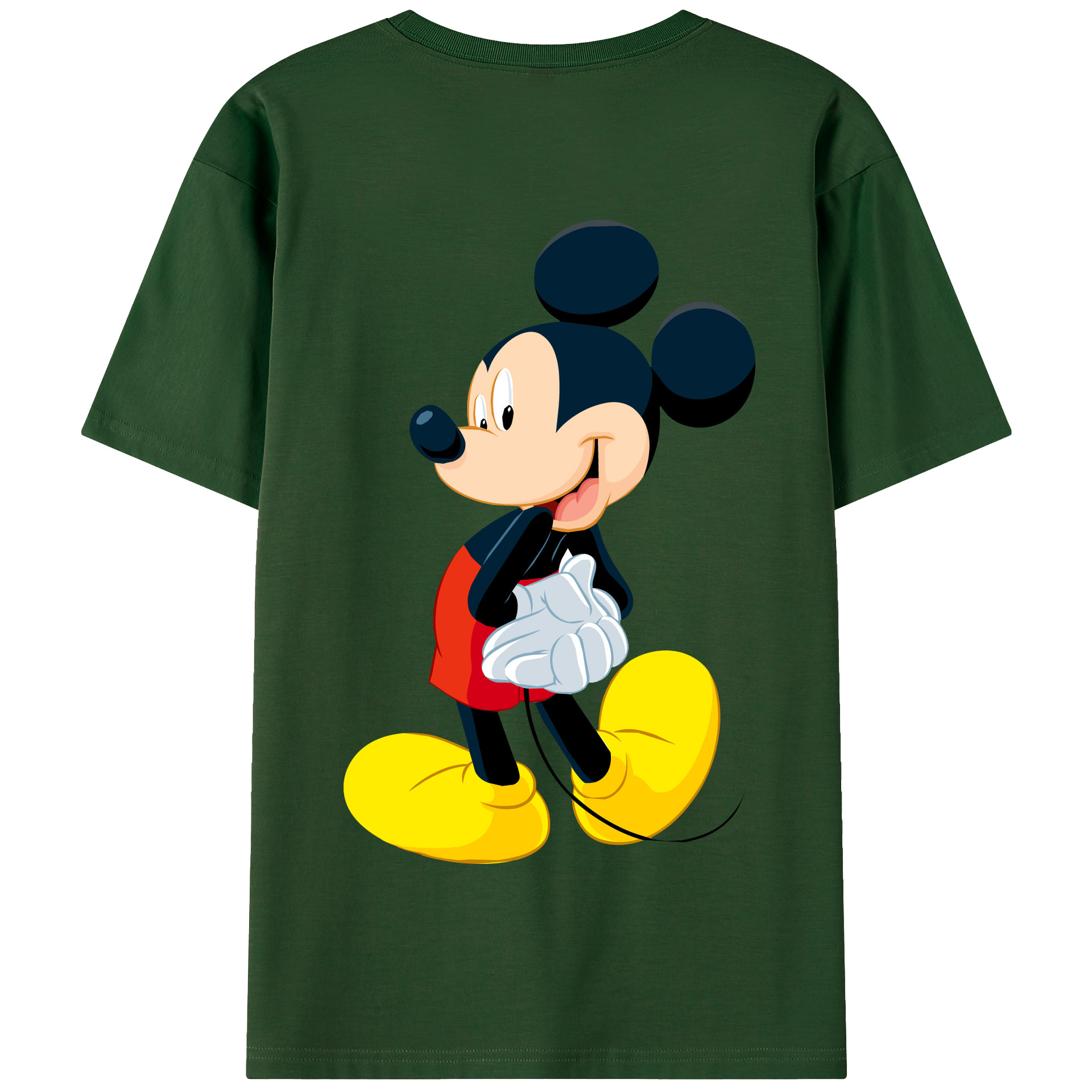 （画像用） ミッキーマウス Mickey Mouse 綿100％半袖Tシャツ（背面プリント）